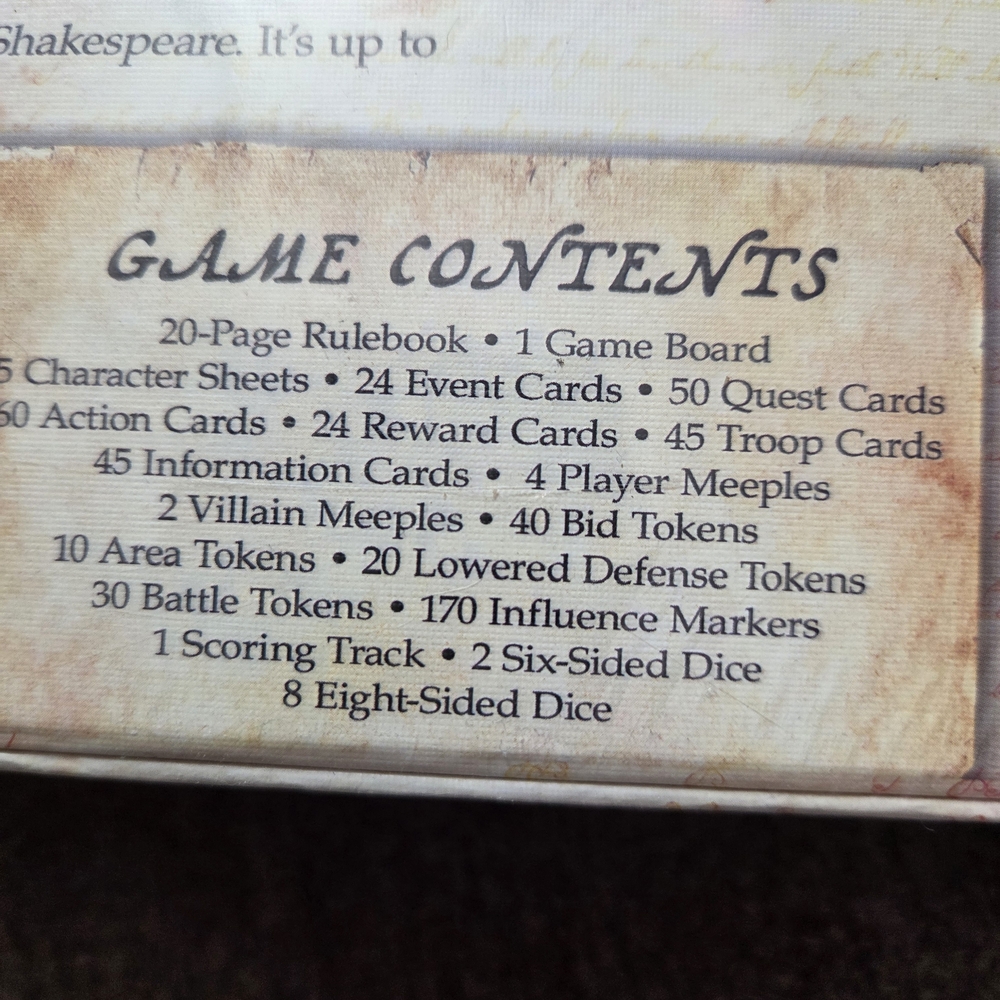 Kill Shakespeare Board Game by IDW Games - Picture 4 of 5